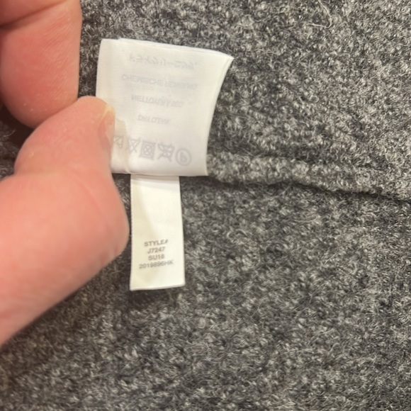 J. Crew Italian Boiled Wool long coat grey women’s size 12 - 100% wool - Picture 11 of 13